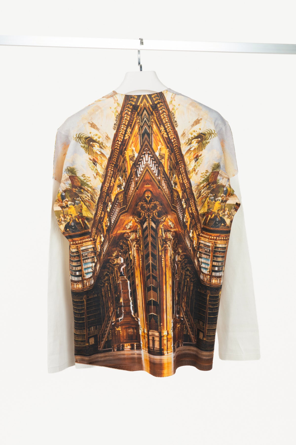 Comme des Garcons Homme Plus SS24 White & Brown Graphic-Print Sweater
