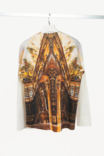 Comme des Garcons Homme Plus SS24 White & Brown Graphic-Print Sweater