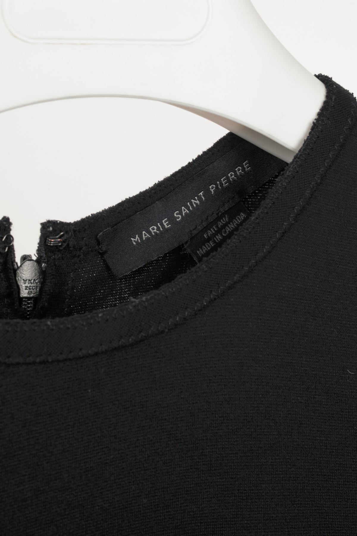 Marie Saint Pierre Black Jersey Pleated-Hem Dress