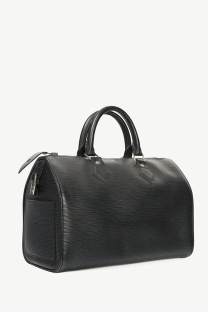 Louis Vuitton Speedy 30 Black Epi Leather Boston Bag