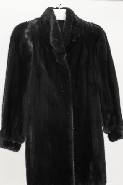 Osfur Black Mink Fur Coat