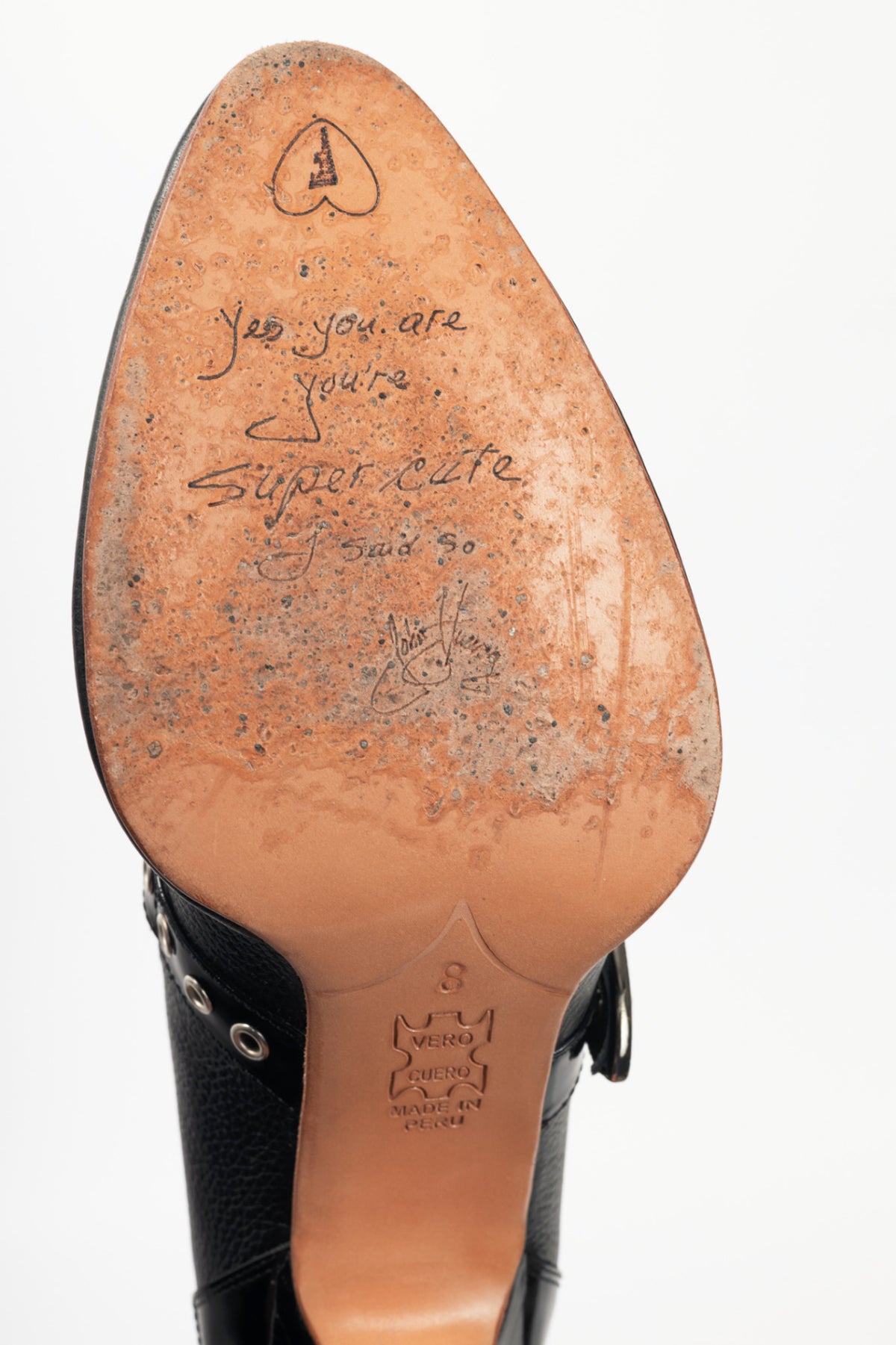 John Fluevog Damsel Lara Black Leather Mary Jane Pumps