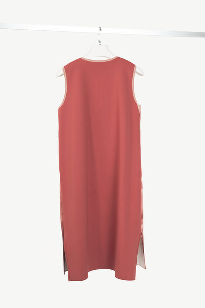 Marie Saint Pierre Sanibel Sky Red & Rosatre Printed Scuba Dress