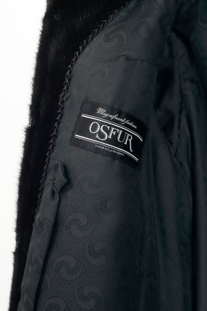 Osfur Black Mink Fur Coat