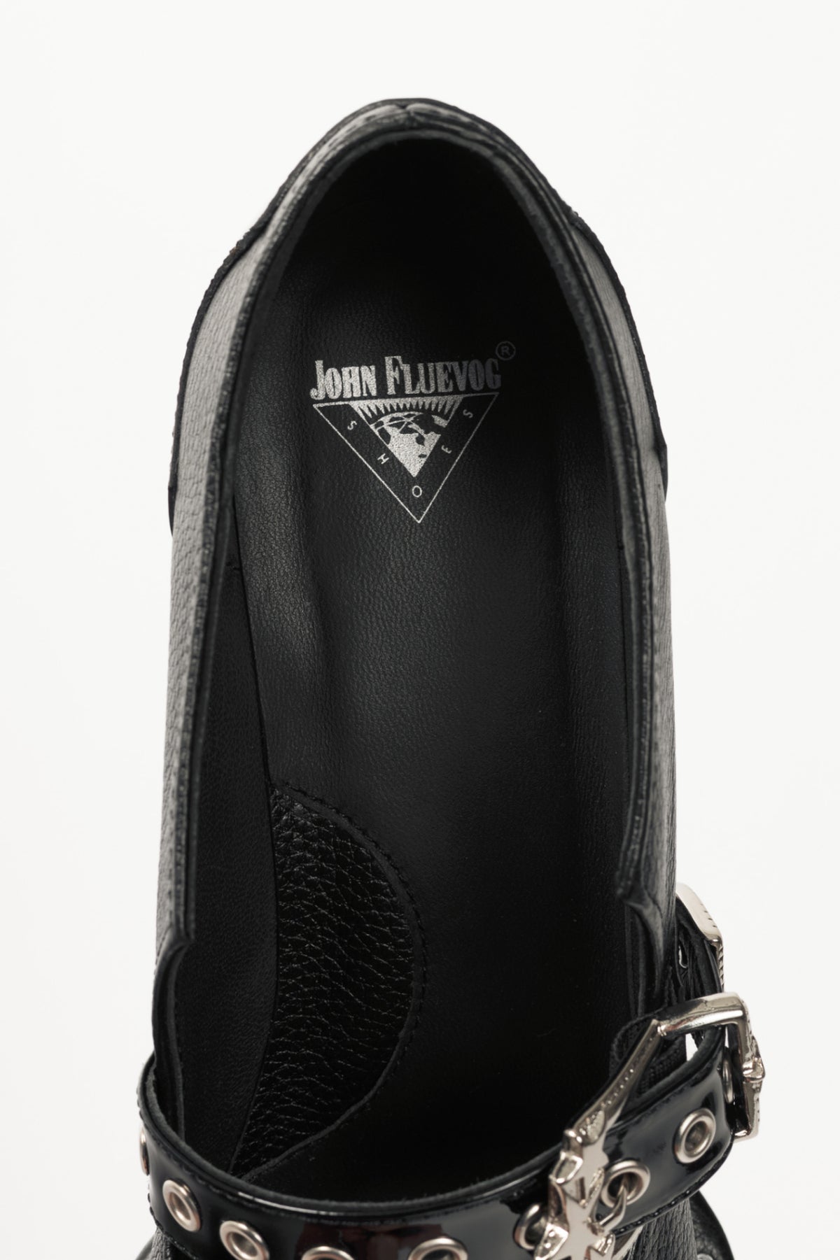 John Fluevog Damsel Lara Black Leather Mary Jane Pumps