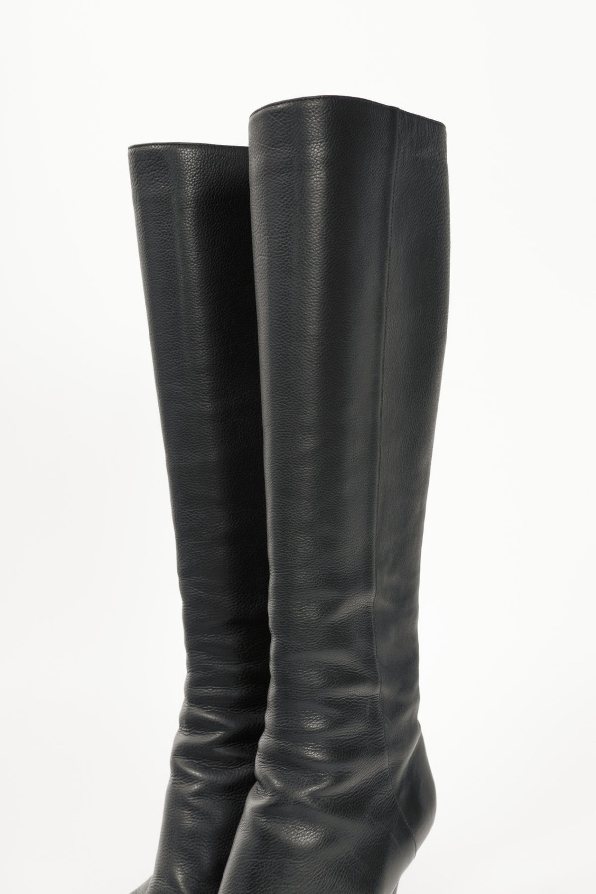 Jimmy Choo Glynn Black Leather Knee-High Boots