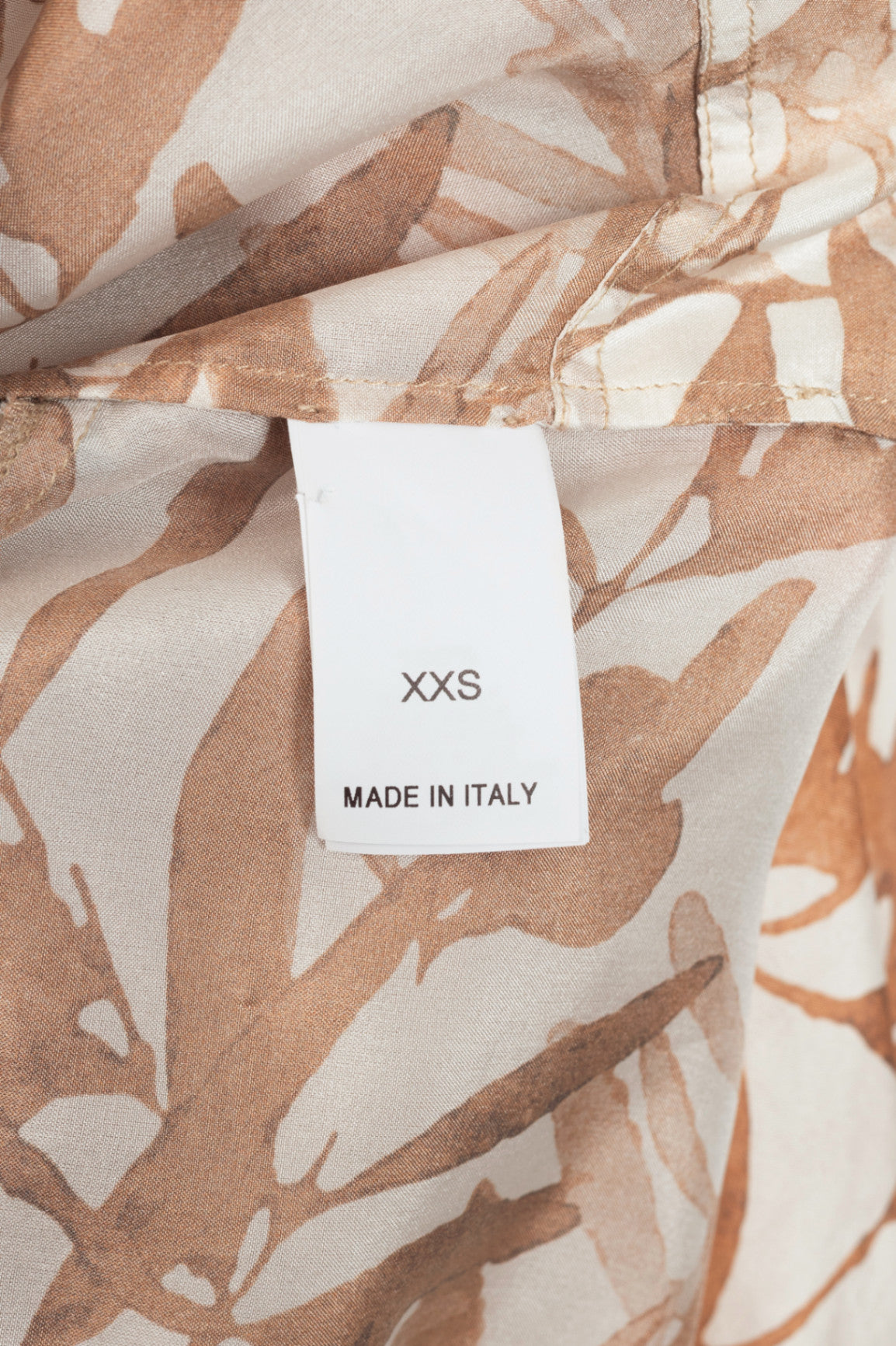 Brunello Cucinelli SS25 Natural Herbarium-Print Silk Shirt Dress