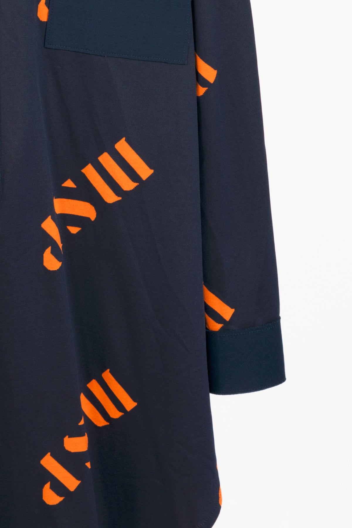 Marie Saint Pierre "Micro Navy" Jacquard Double-Knit Polo Dress