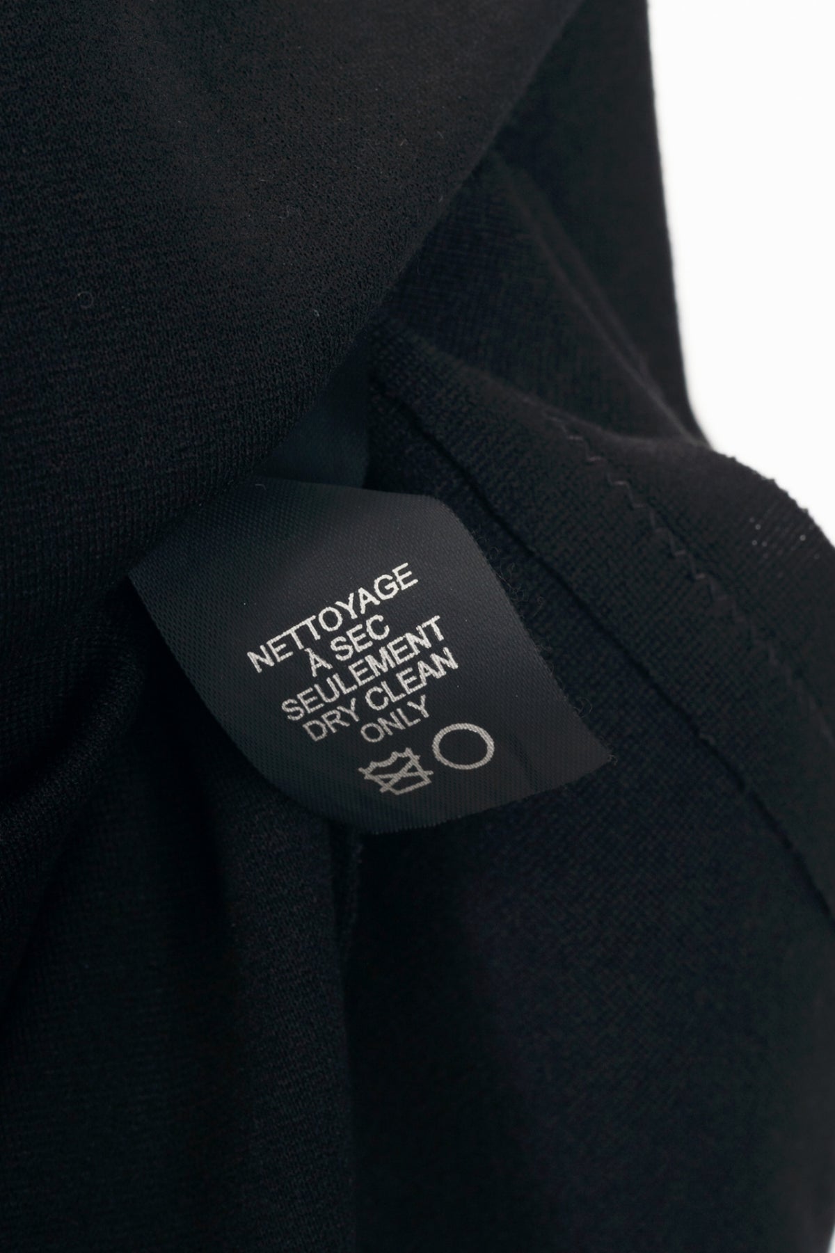 Marie Saint Pierre Black Jersey Pleated-Hem Dress