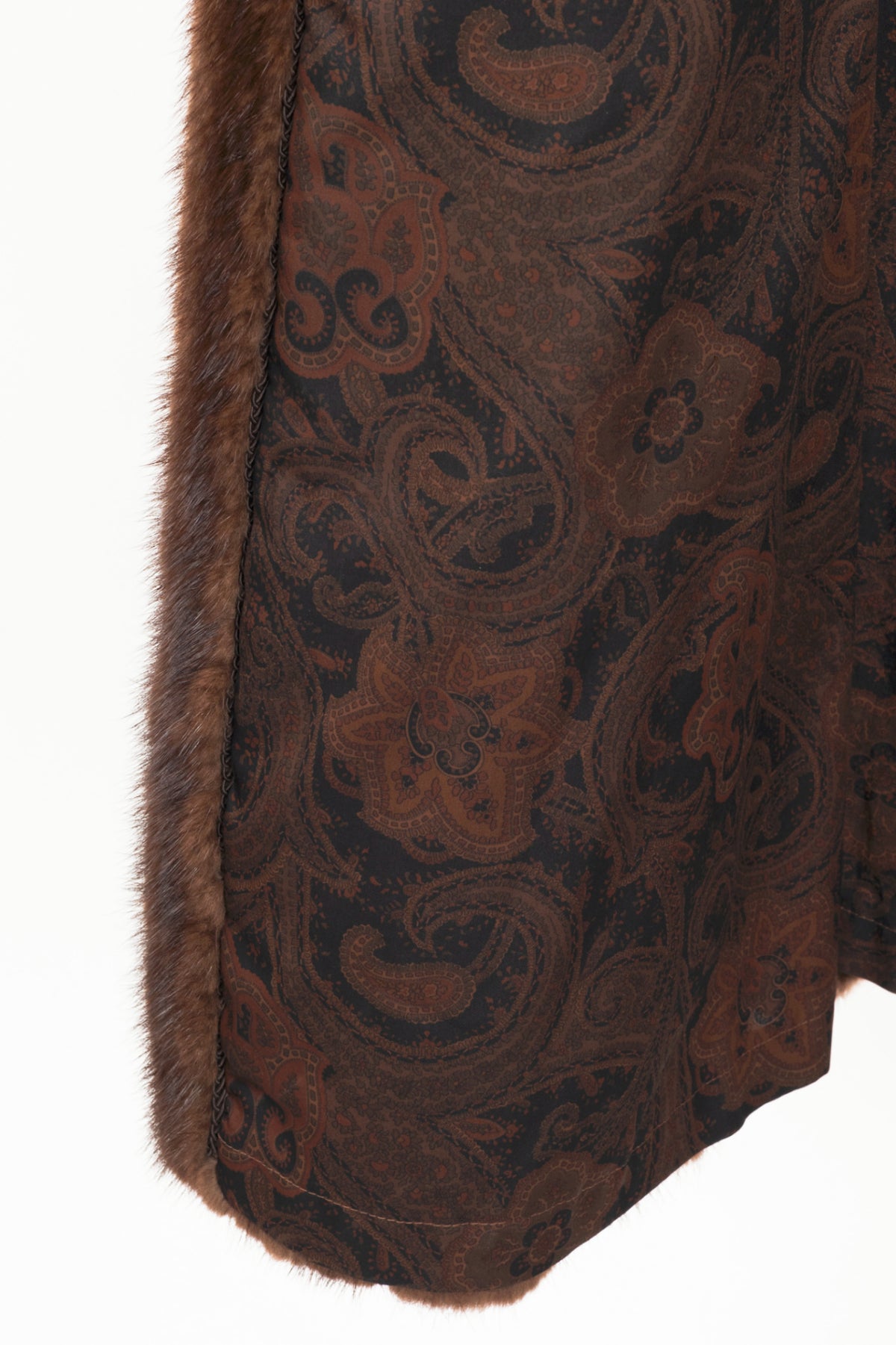 Designen Vintage Brown Mink Long Fur Coat