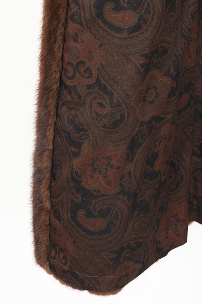 Designen Vintage Brown Mink Long Fur Coat