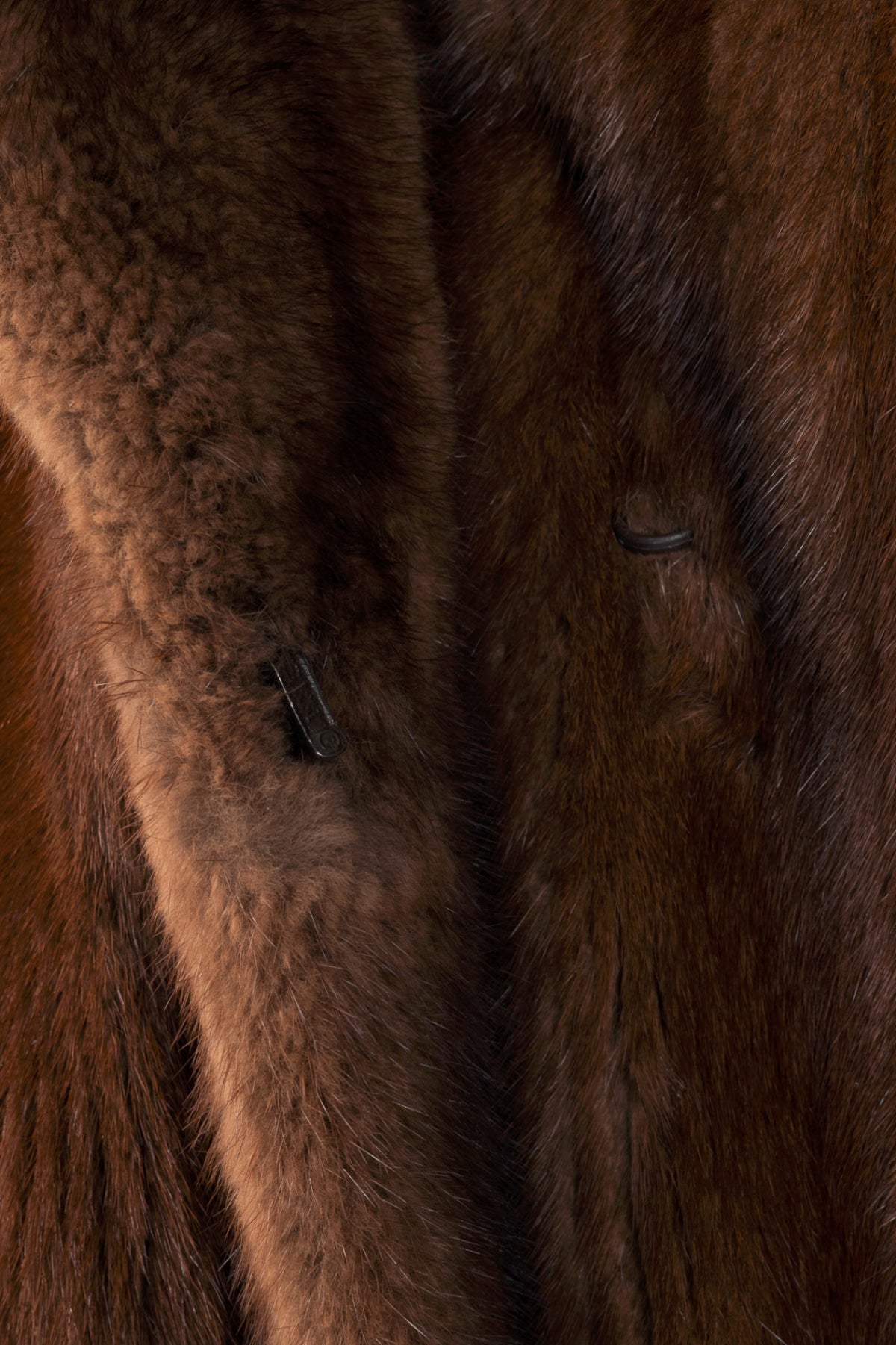 Designen Vintage Brown Mink Long Fur Coat