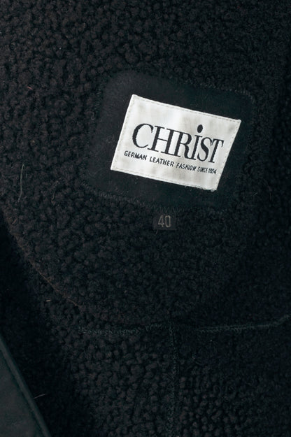 Christ Green Shearling Long Fur-Trim Coat