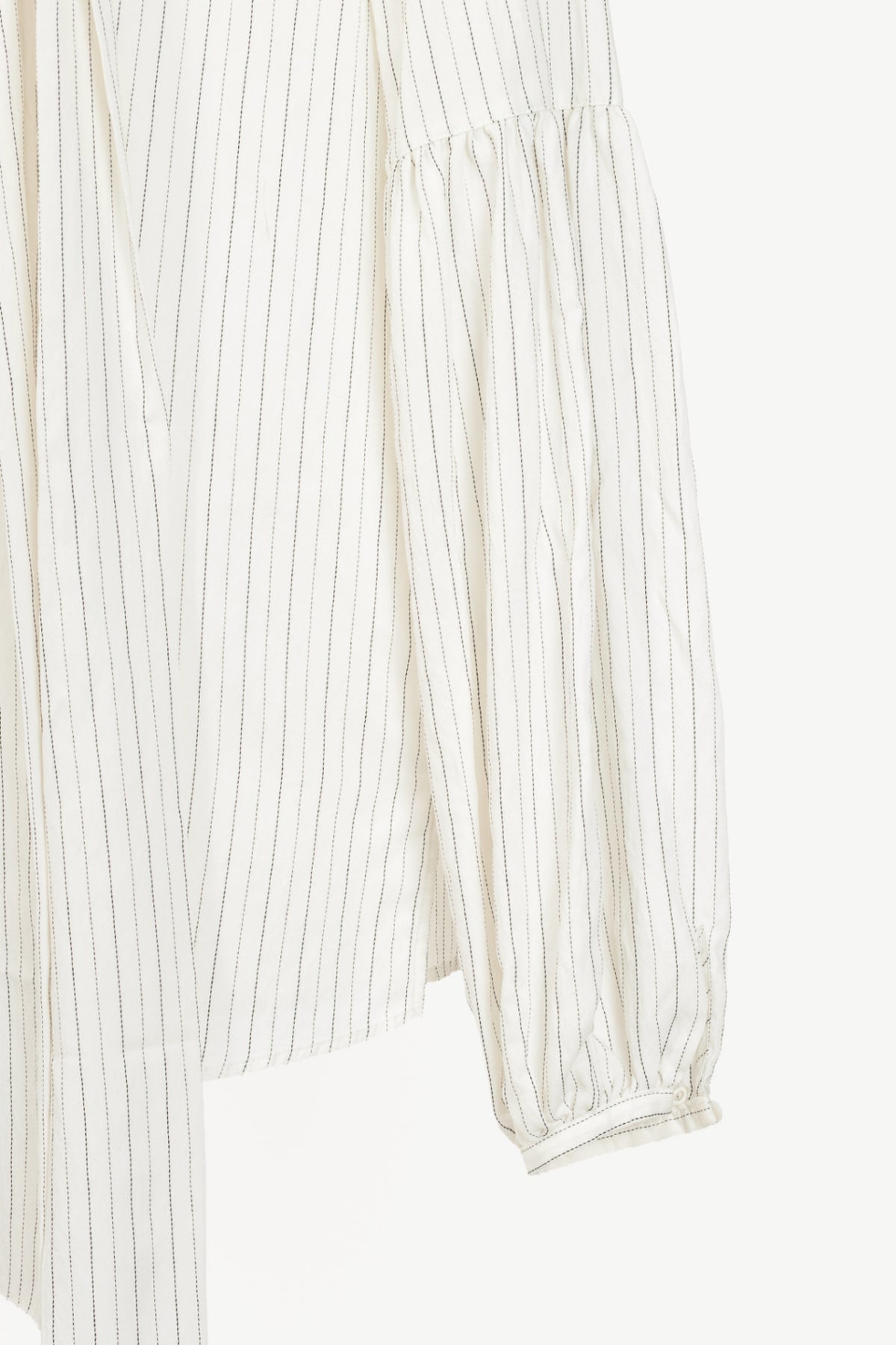 Luisa Cerano White Pinstripe Tie-Neck Viscose Blouse