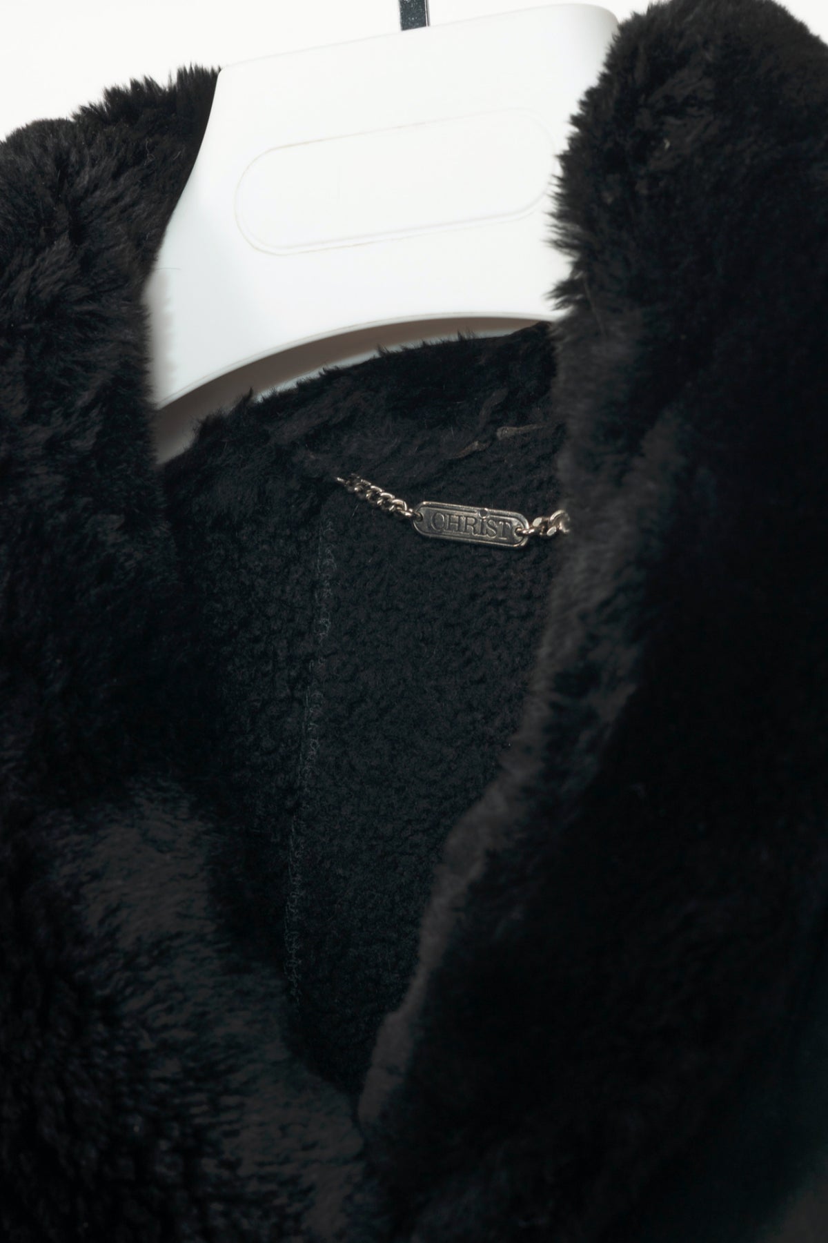 Christ Green Shearling Long Fur-Trim Coat