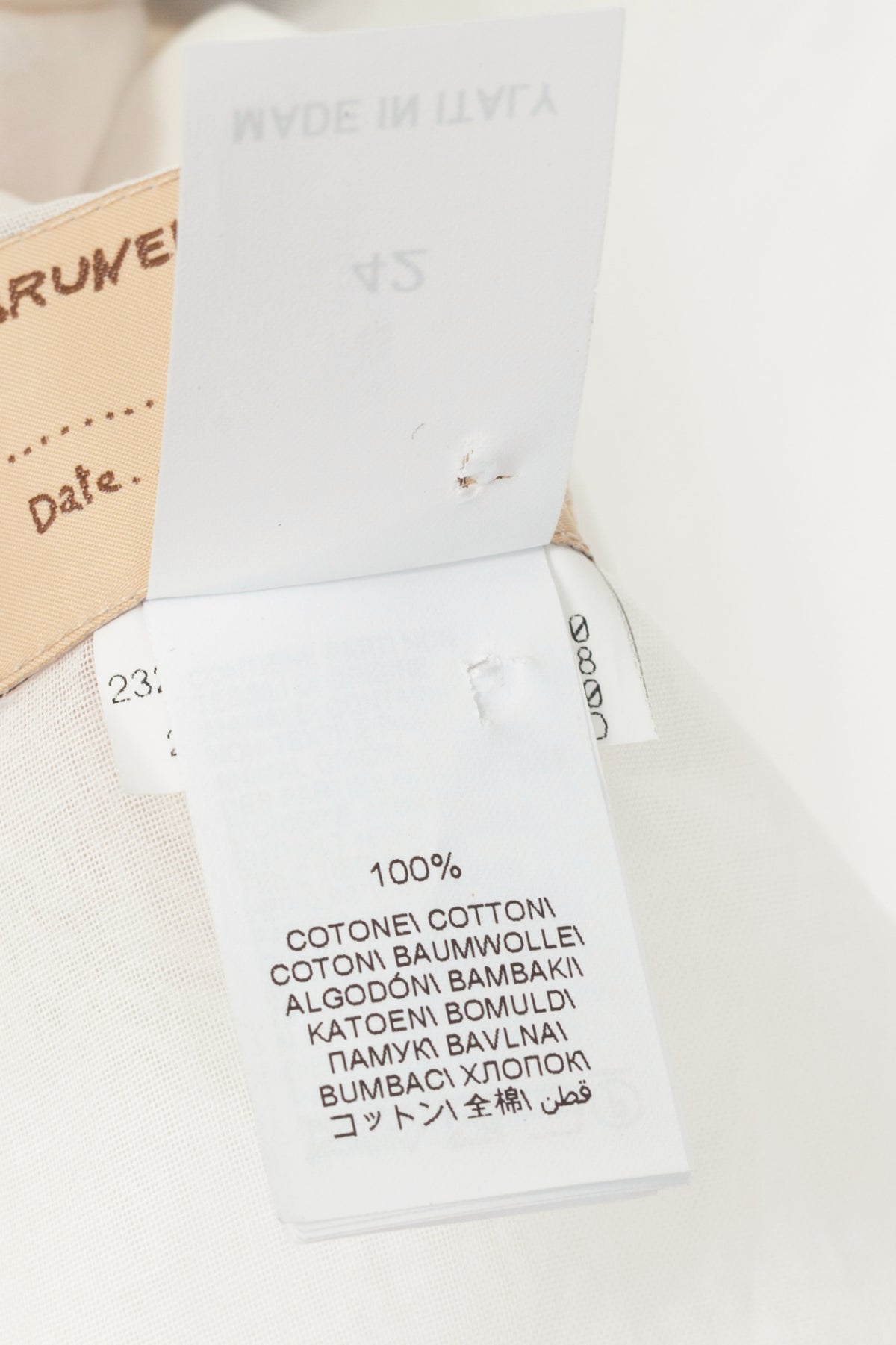 Brunello Cucinelli AW23 Optical White Cotton Organza Double-Breasted Blazer