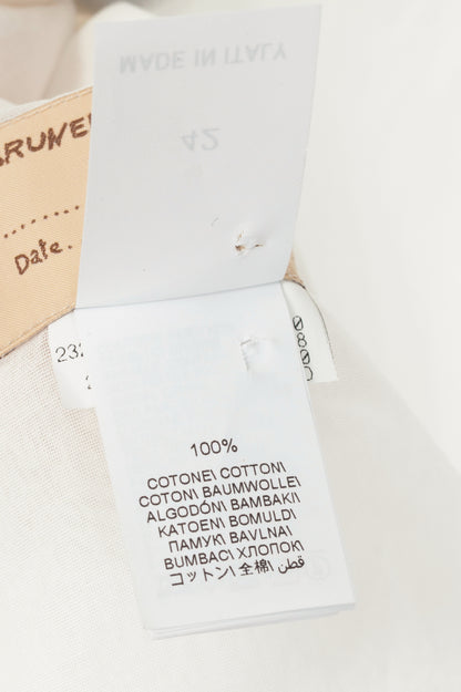 Brunello Cucinelli AW23 Optical White Cotton Organza Double-Breasted Blazer
