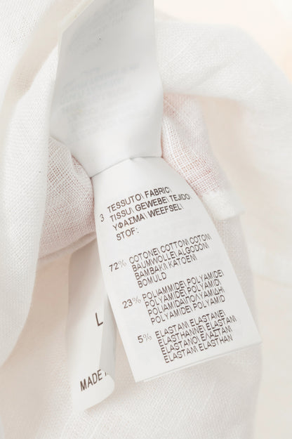 Brunello Cucinelli SS21 Off-White Silk-Crepe Gathered Maxi Shirt Dress