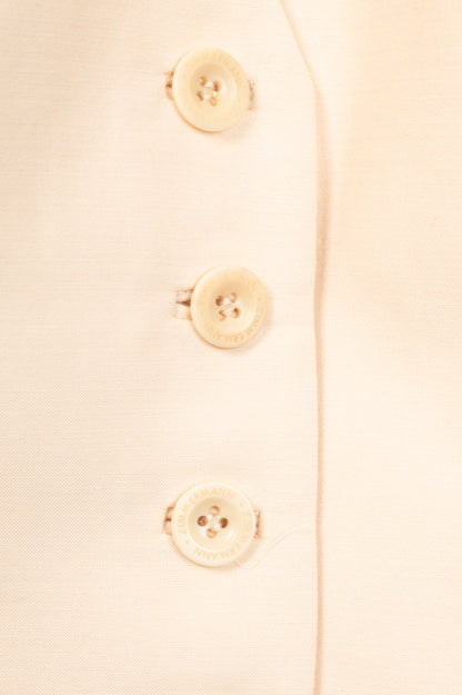Zimmermann Tama Beige Wool & Viscose Crepe Buttoned Waistcoat