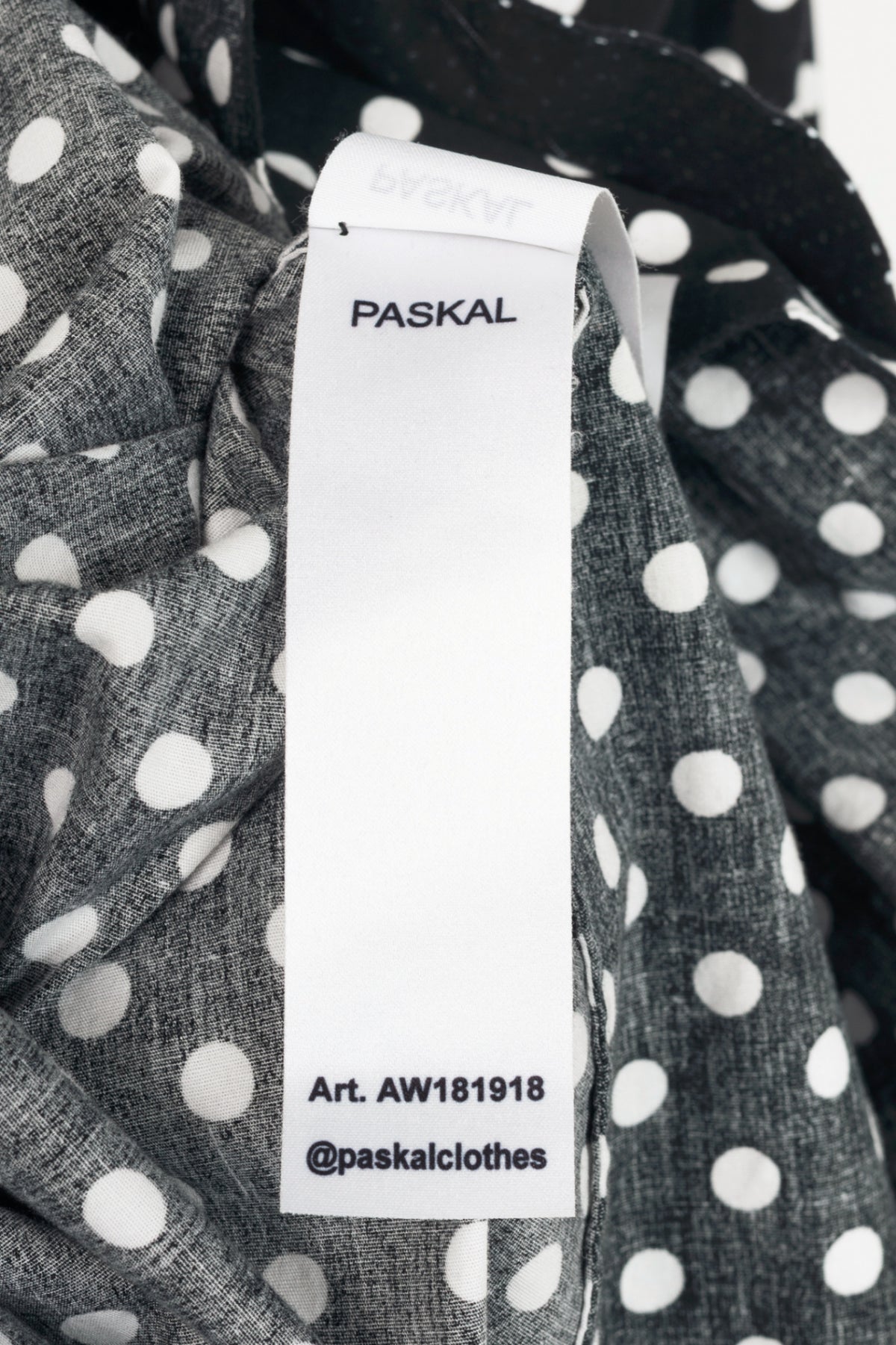 Paskal AW18 Black & White Polka-Dot Cotton Asymmetrical Tiered Dress