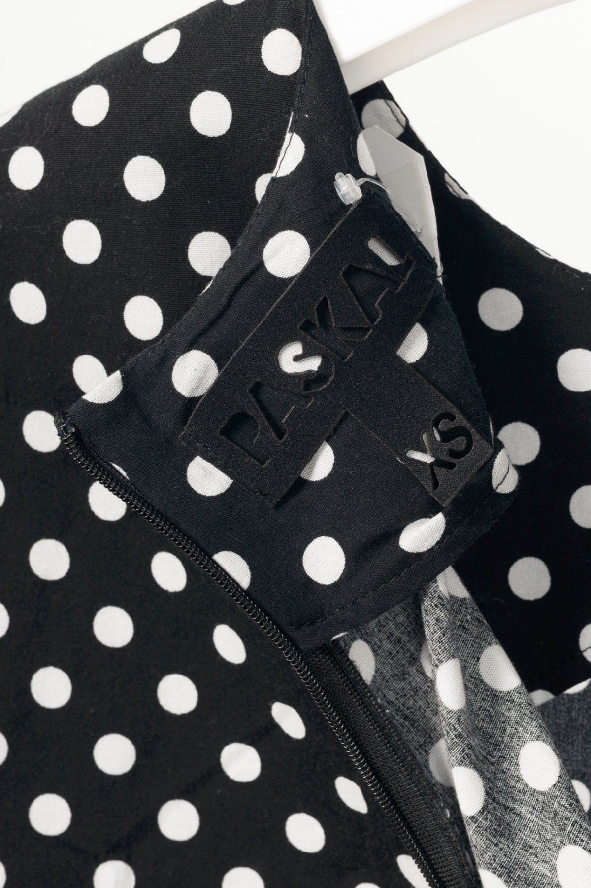 Paskal AW18 Black & White Polka-Dot Cotton Asymmetrical Tiered Dress