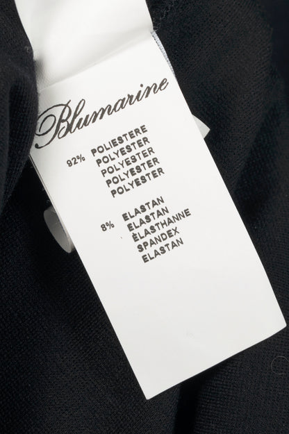 Blumarine Black Ponte & Lace Rhinestone-Embellished Bodycon Dress