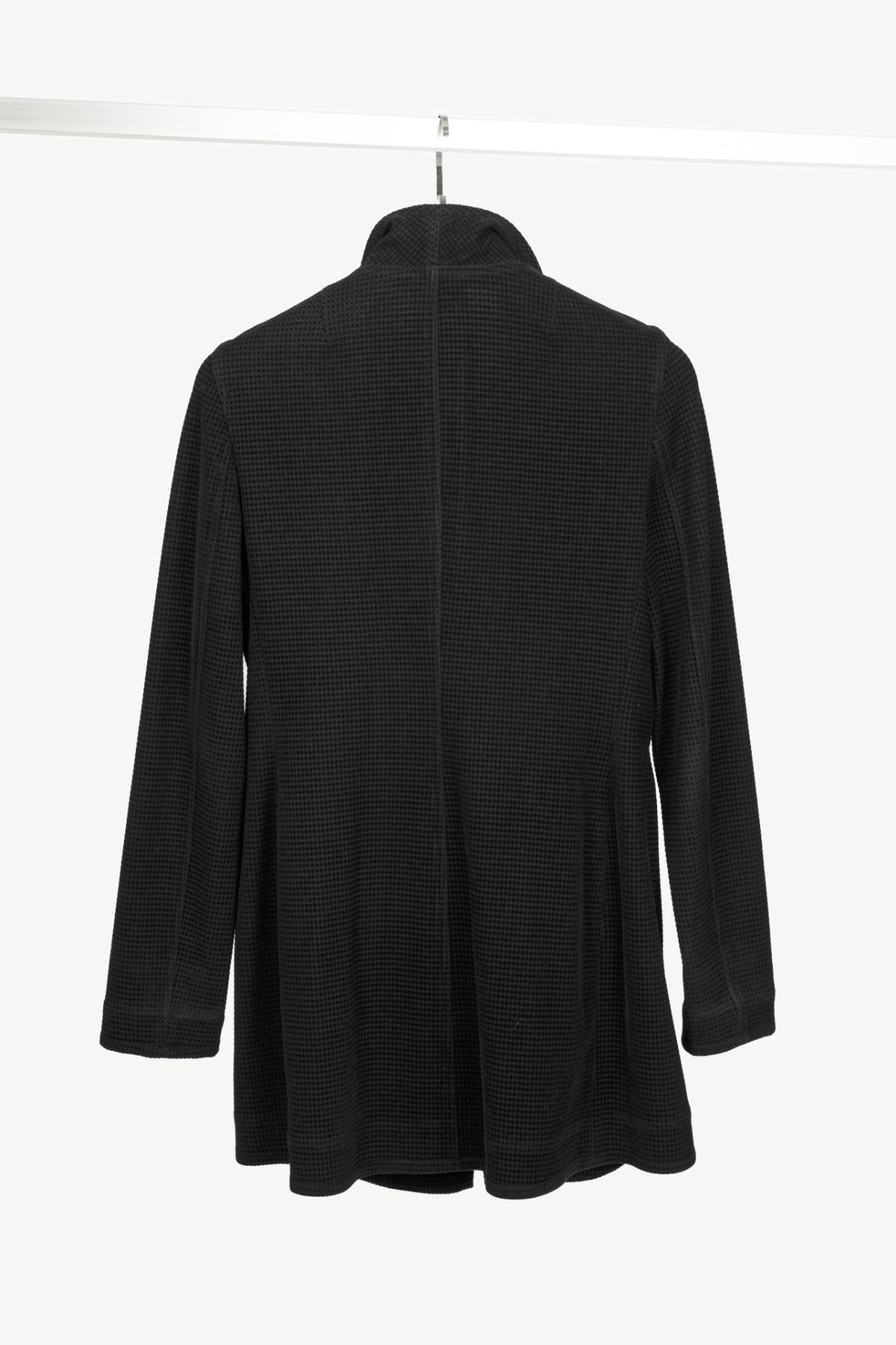 Akris Punto Black Flocked Asymmetrical Zip Moto Jacket