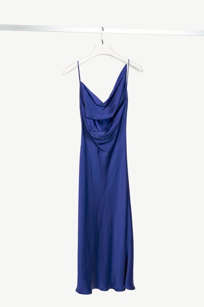 Stella McCartney Purple Satin Midi Slip Dress