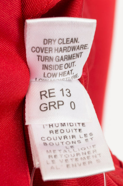 St. John red nylong zip jacket, sz M