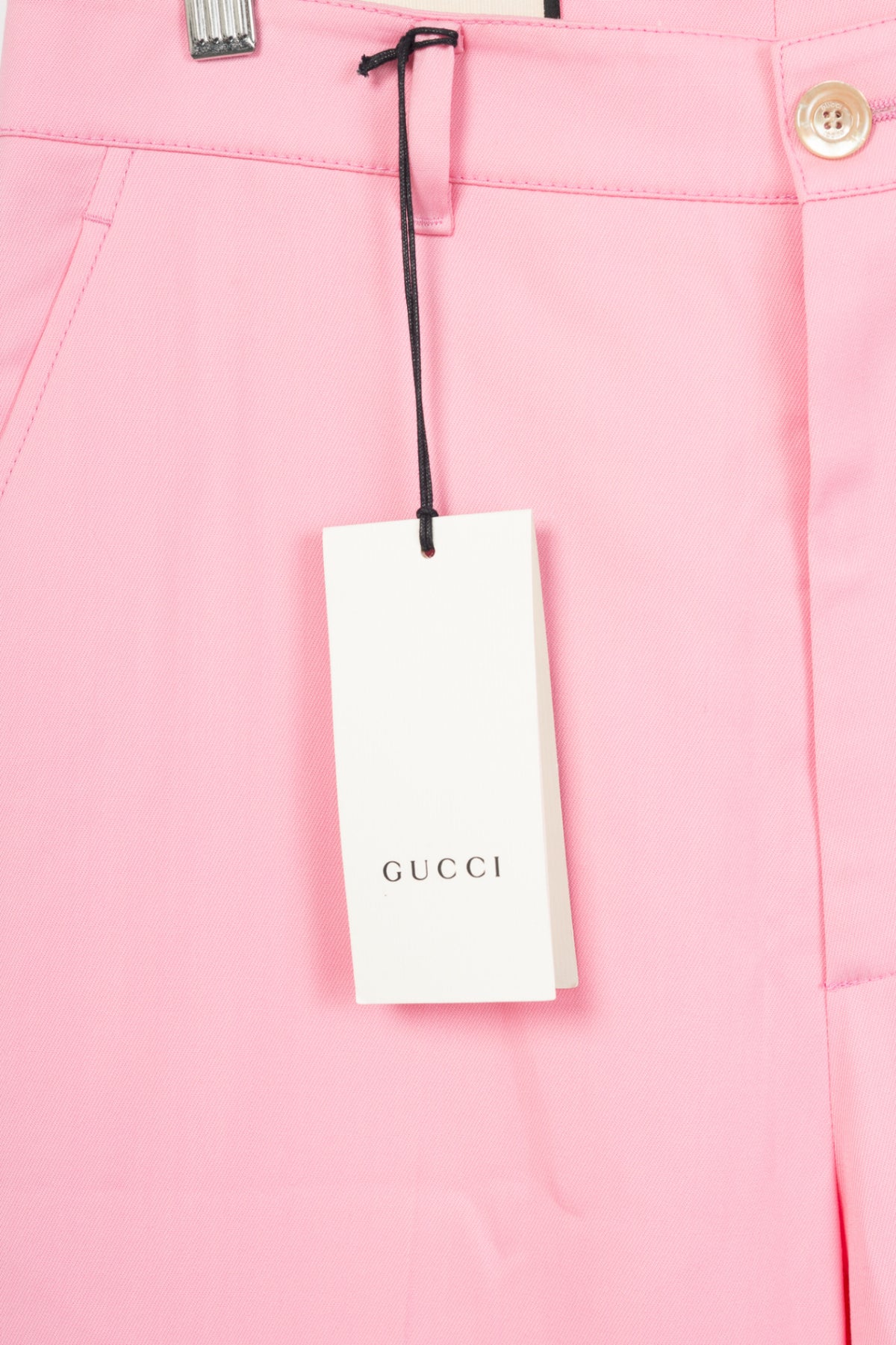 Gucci Pink Wool-Blend Twill Straight-Leg Trousers