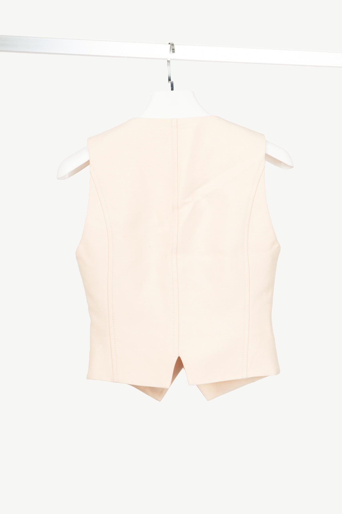 Zimmermann Tama Beige Wool & Viscose Crepe Buttoned Waistcoat