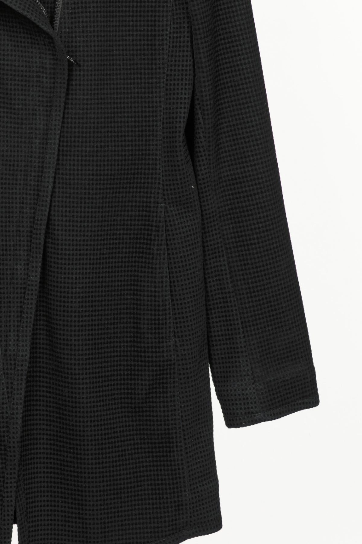 Akris Punto Black Flocked Asymmetrical Zip Moto Jacket