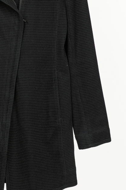 Akris Punto Black Flocked Asymmetrical Zip Moto Jacket