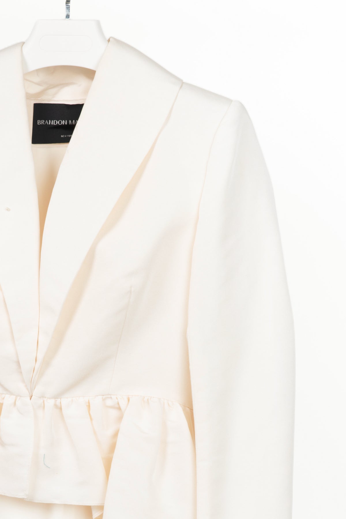 Brand Maxwell white tuxedo coat w/ tail hem