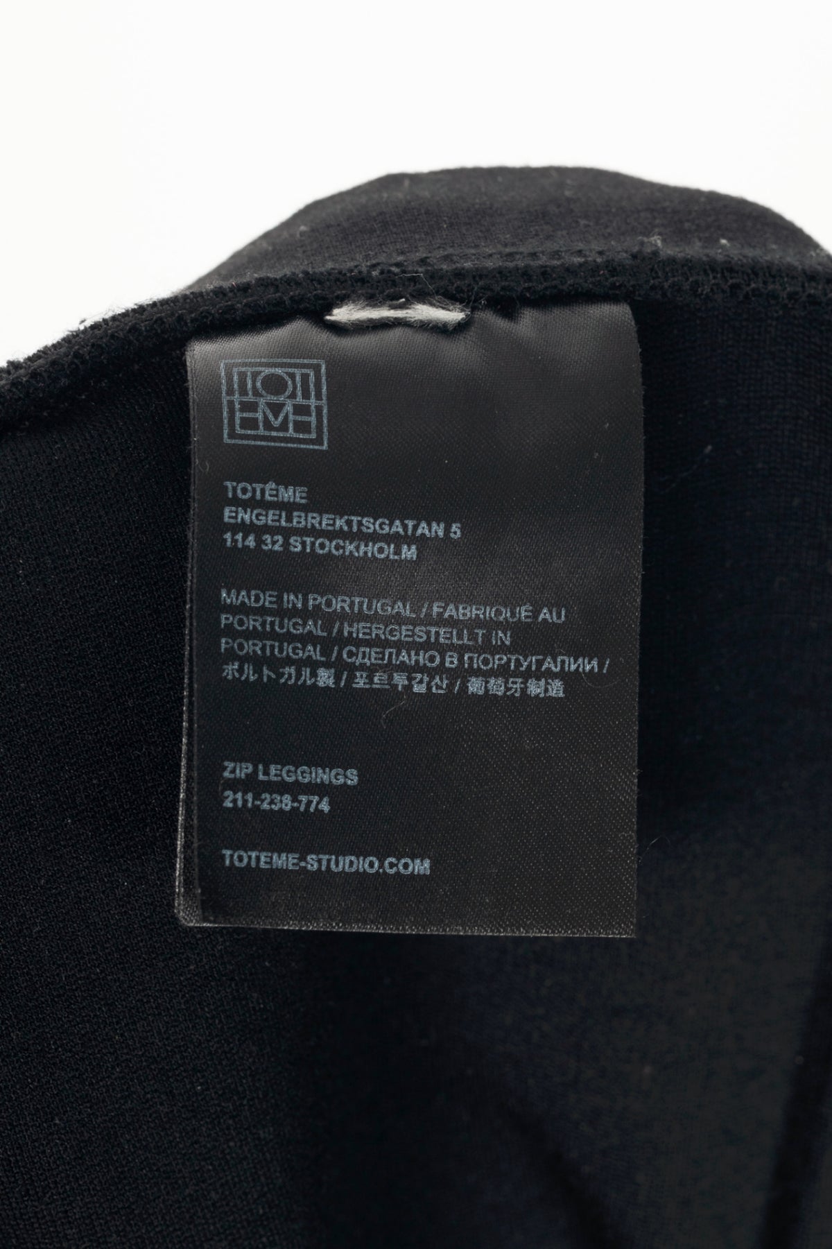 Toteme Black Viscose-Blend Leggings