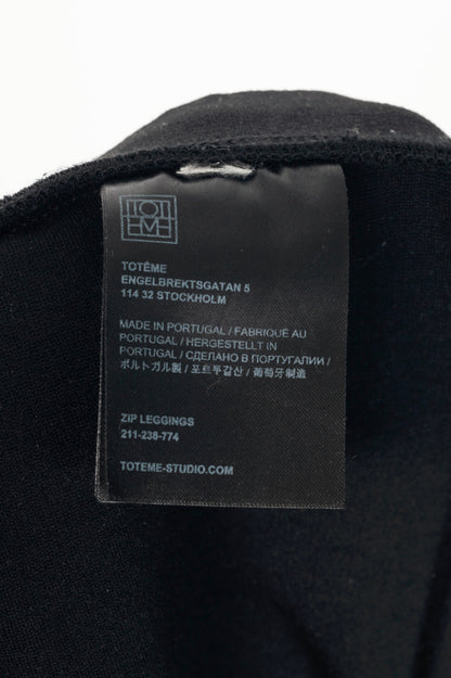 Toteme Black Viscose-Blend Leggings