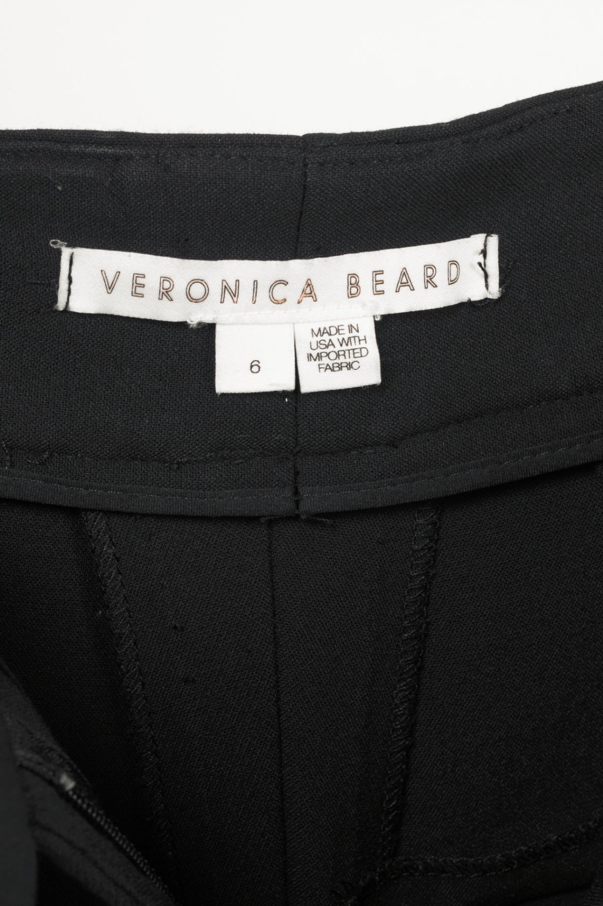 Veronica Beard Renzo Black & Gold Crest Button Cropped Slim-Leg Pants