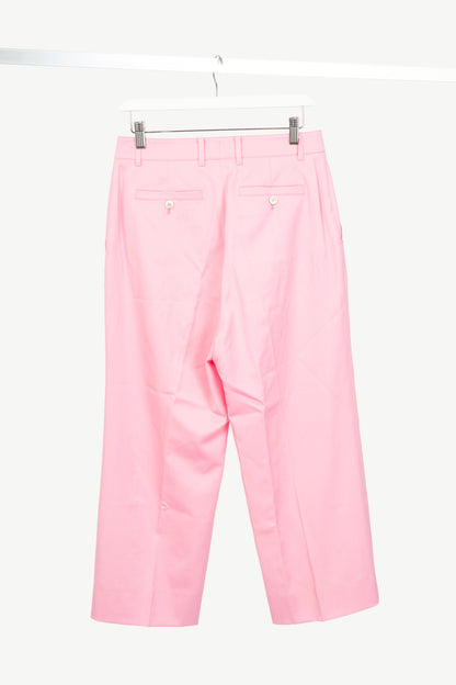 Gucci Pink Wool-Blend Twill Straight-Leg Trousers
