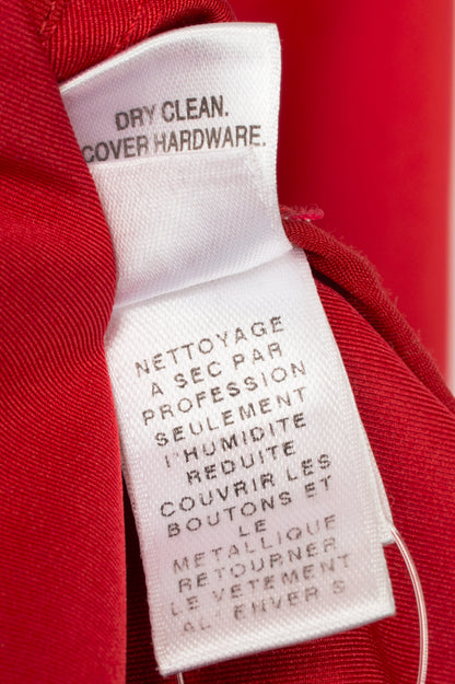 St. John red nylong zip jacket, sz M
