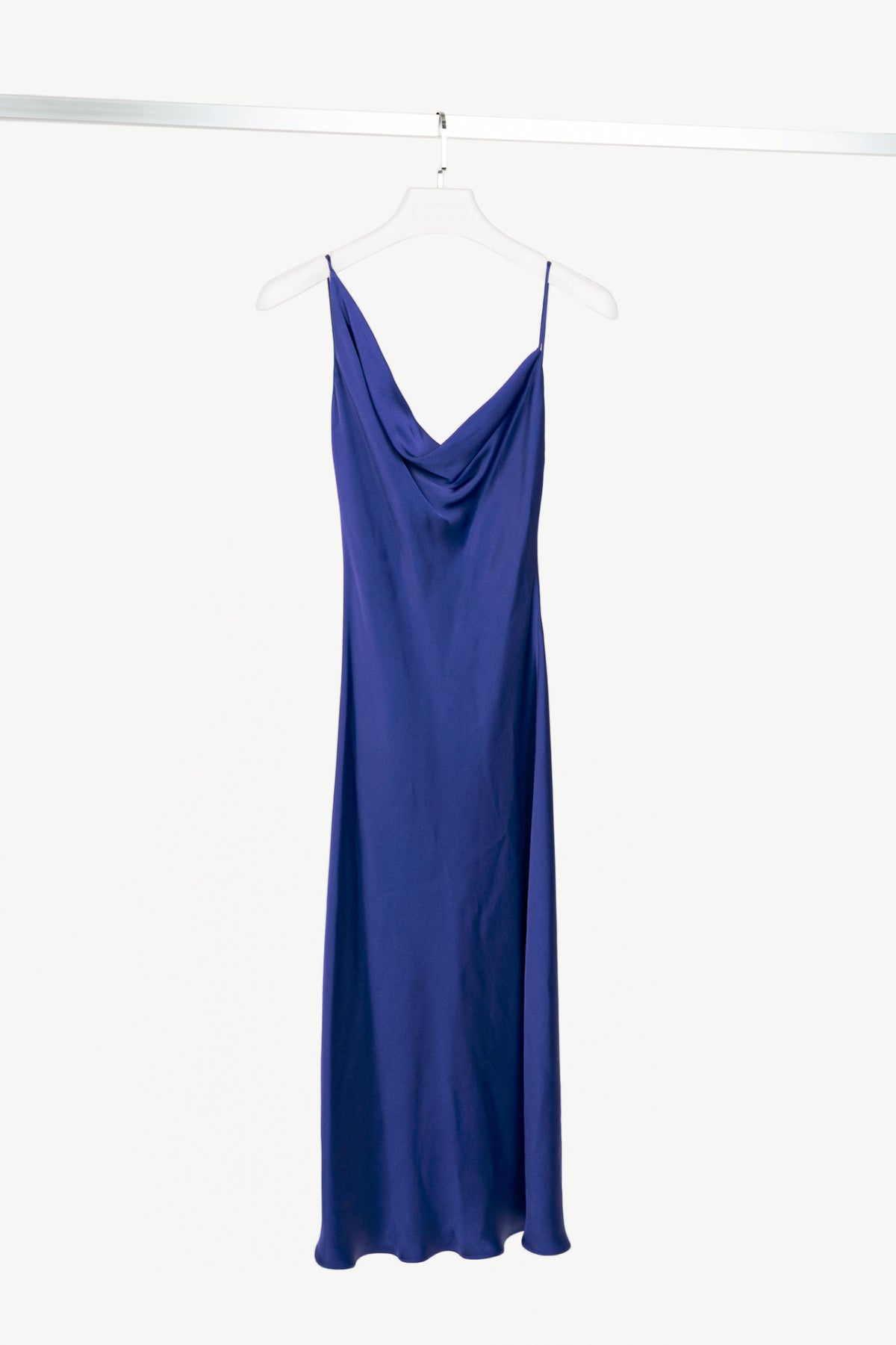 Stella McCartney Purple Satin Midi Slip Dress