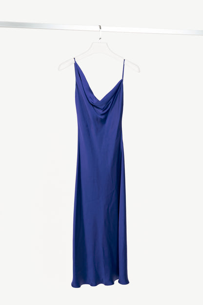 Stella McCartney Purple Satin Midi Slip Dress