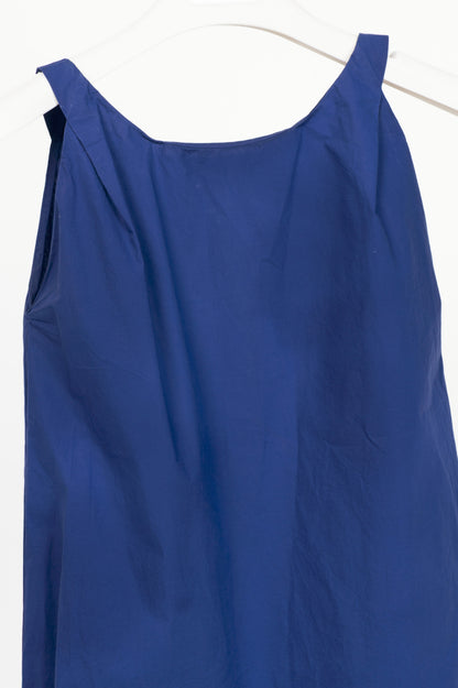 Sofie D’Hoore Indigo Cotton-Poplin Pleated Tank