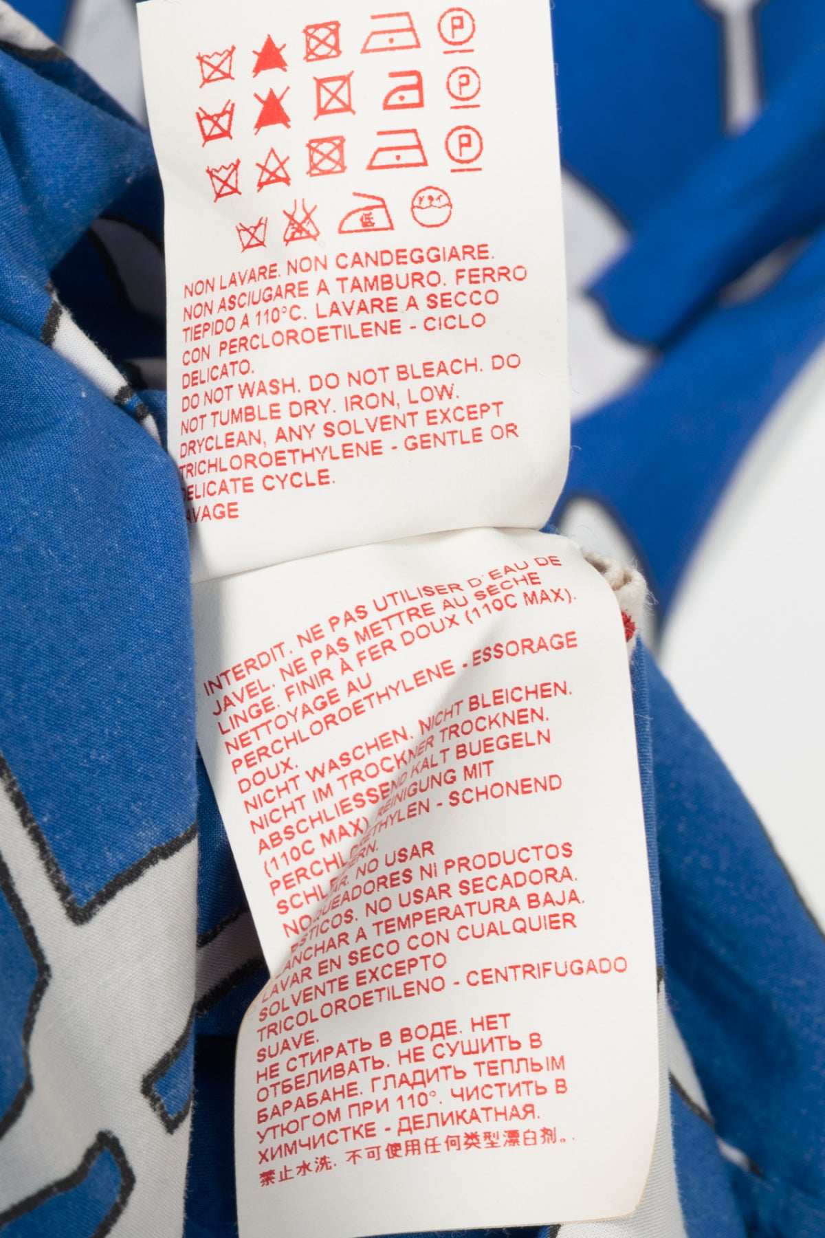 Marni R14 Blue & White "Hollow Frond" Floral Cotton-Poplin Dress