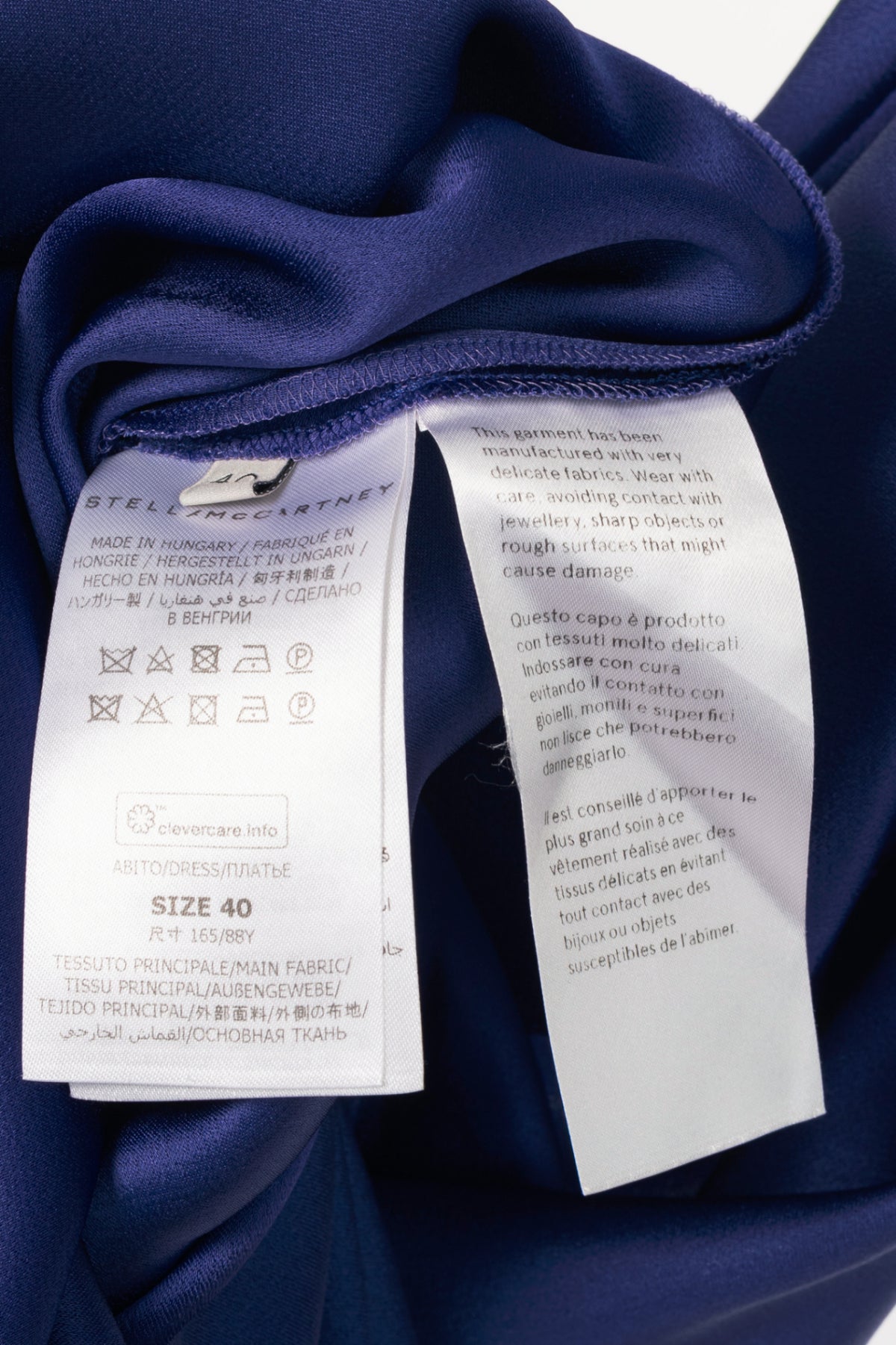 Stella McCartney Purple Satin Midi Slip Dress