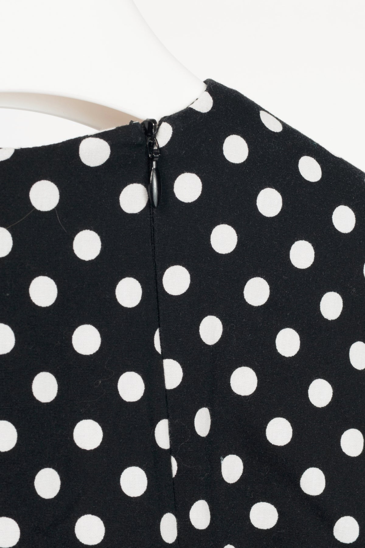 Paskal AW18 Black & White Polka-Dot Cotton Asymmetrical Tiered Dress