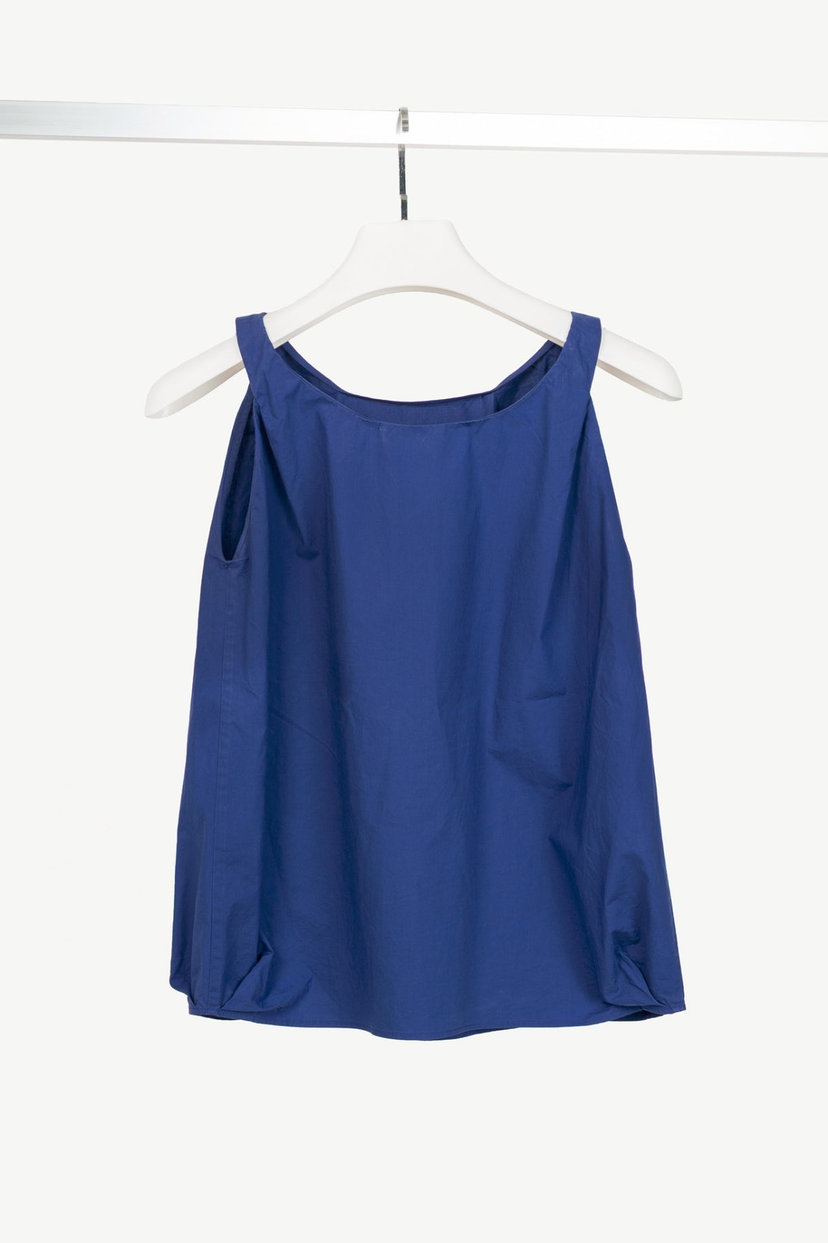 Sofie D’Hoore Indigo Cotton-Poplin Pleated Tank