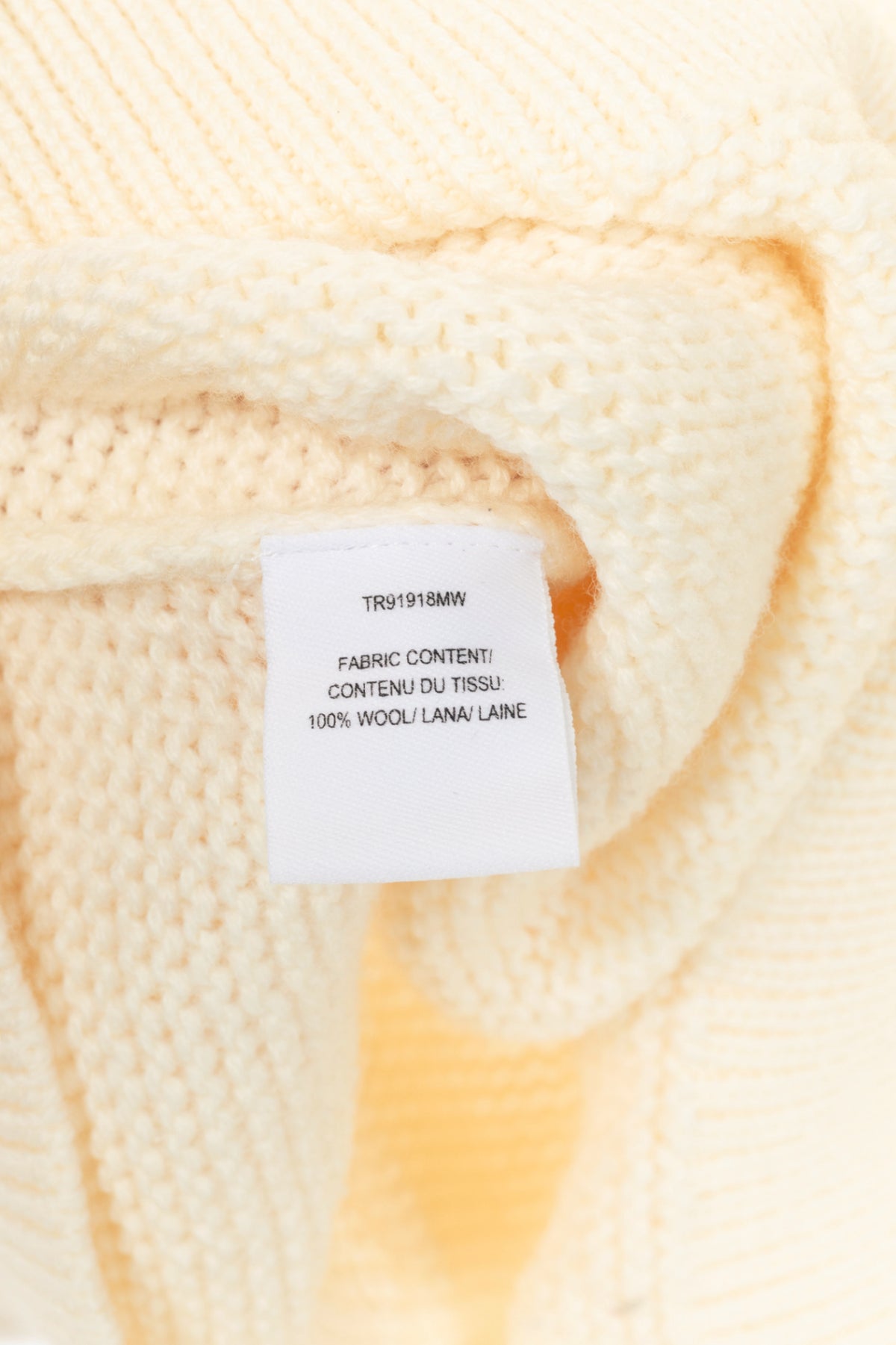 Derek Lam 10 Crosby Ivory High-Neck Puff-Sleeve Wool Sweater
