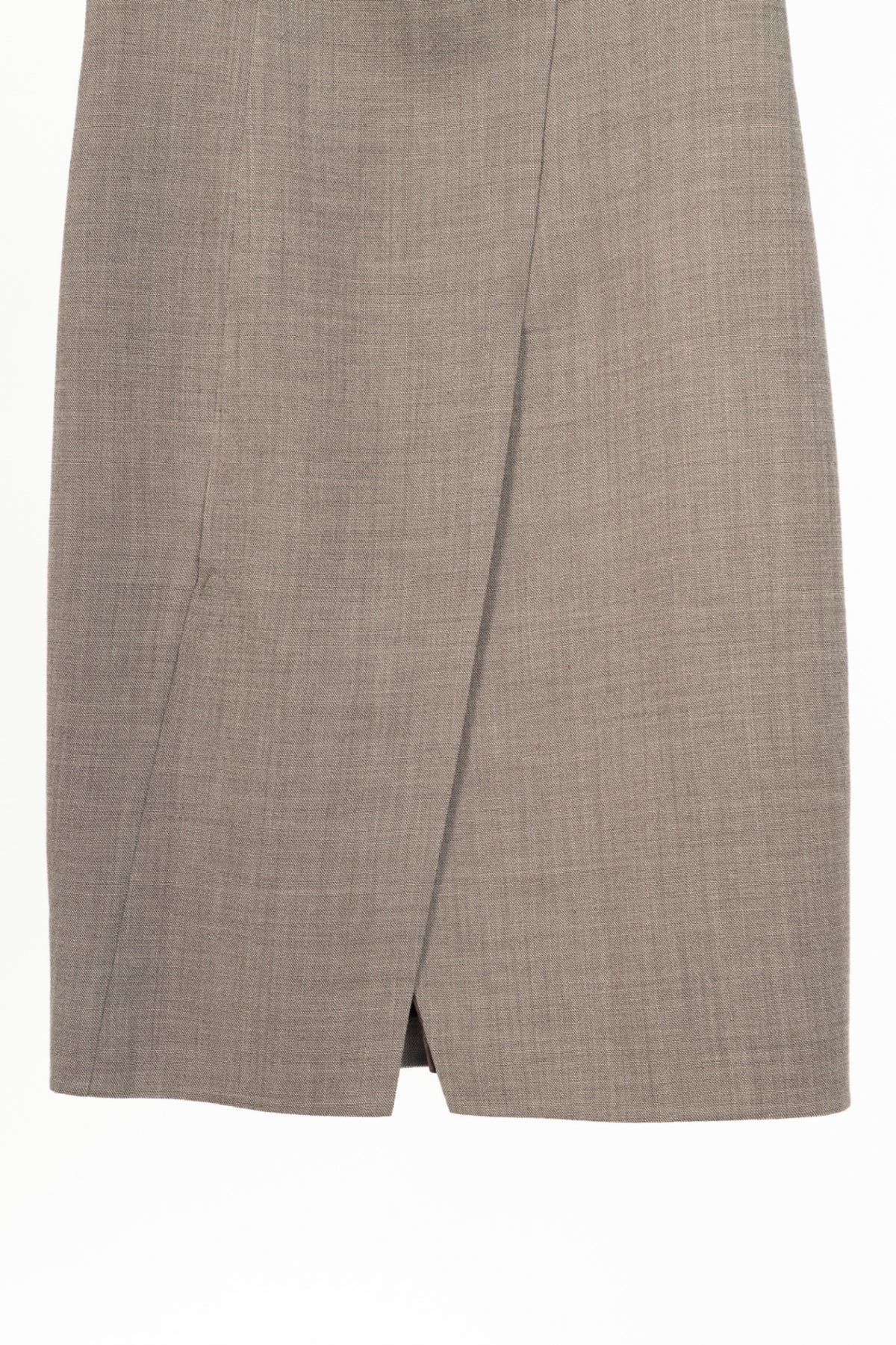 Akris Brown Wool-Blend Asymmetrical Sheath Dress 