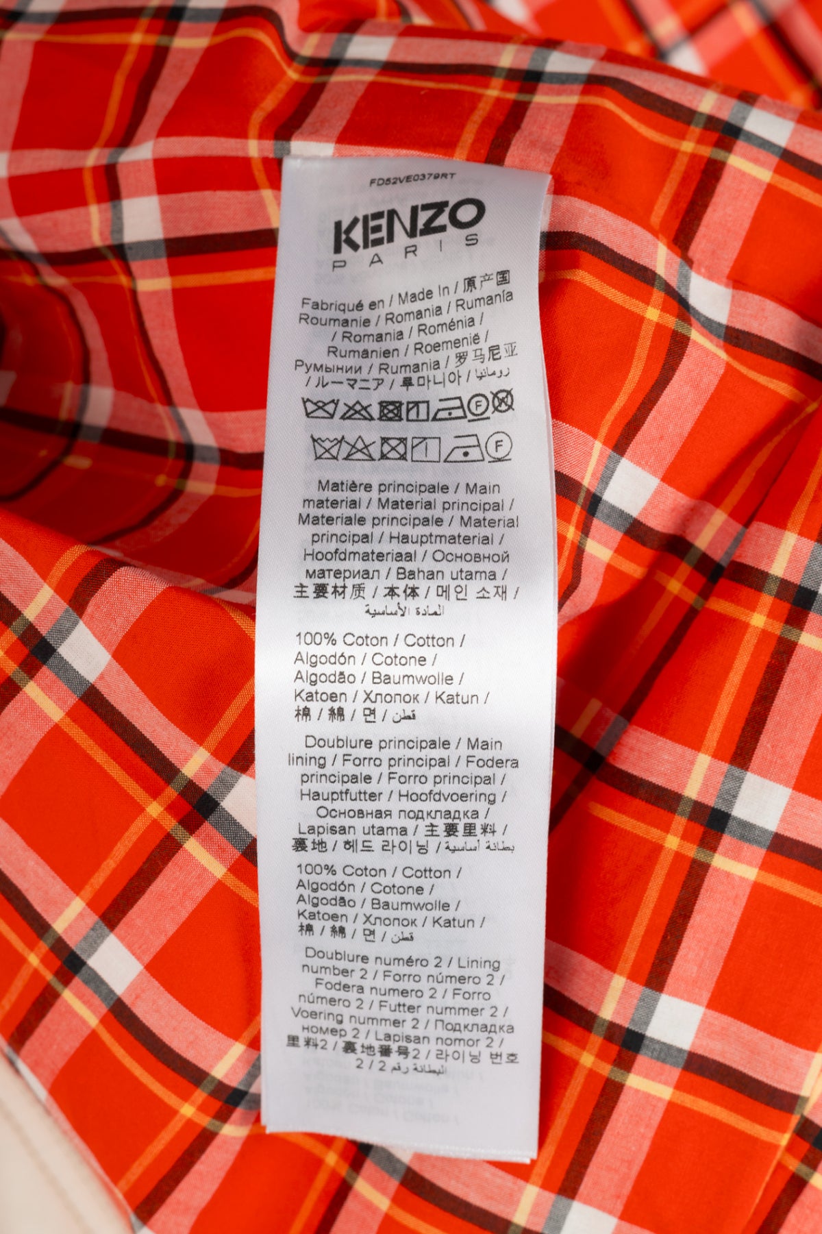 Kenzo SS23 Runway White Sailor Cotton-Denim Logo-Applique Jacket