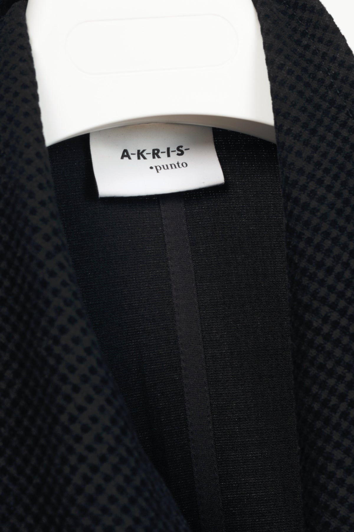 Akris Punto Black Flocked Asymmetrical Zip Moto Jacket